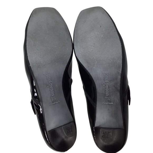 Paul Green Mary Jane Black Sz 7.5 Patent Leather Pumps Handmade Austria 2044 - Picture 10 of 12